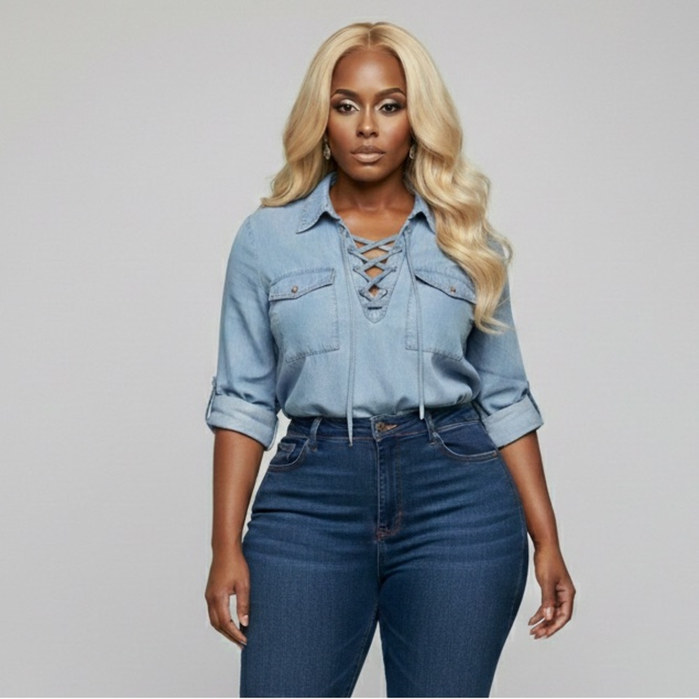 Denim blouse